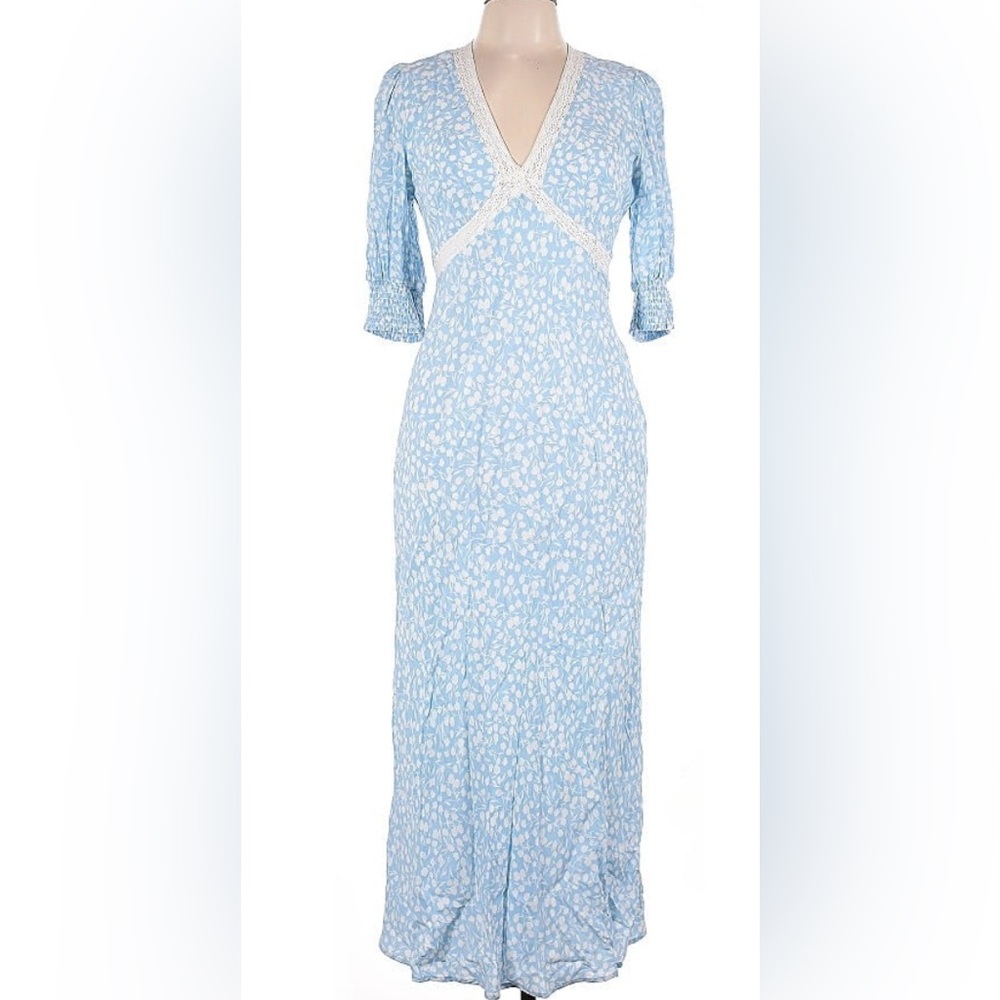 Rixo for Target light blue and ivory dress